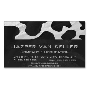 Kuh-Schwarzweiss-Druck Magnetische Visitenkarte