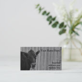 Kuh-Schwarzweiss-Visitenkarte Visitenkarte (Stehend Vorderseite)