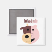 Kuh + Schwein = Moink-Magnet Magnet (Vorderseite/Rückseite)