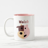 Kuh + Schwein- = Moinkkaffee-Tasse Zweifarbige Tasse (Links)