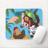 Kuh Schweine Farm Hühner Maus Pad! Mousepad (Mit Mouse)
