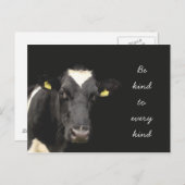 Kuh || Seien Sie freundlich zu jeder Art Postkarte (Vorne/Hinten)