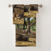 Kuh sein Leben auf dem Bauernhof, Badetuch-Set Badhandtuch Set (Insitu)