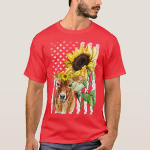 Kuh Shirt Kuh American Flag Shirt Kuh Sonnenblume 
