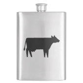 Kuh-Silhouette Flachmann (Vorderseite)