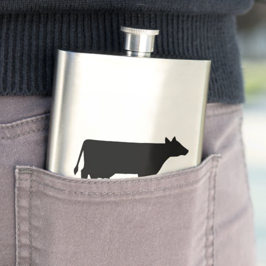 Kuh-Silhouette Flachmann (Beispiel)