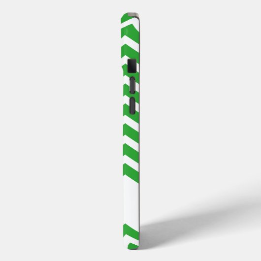 Kuh-Silhouette mit grünem Zickzack Muster Case-Mate iPhone Hülle (Rückseite / Links)