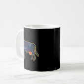 Kuh-Silhouette-Tygraphie-Sätze Färse Spaß Chris T Kaffeetasse (Vorderseite Links)
