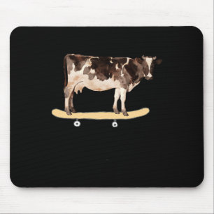 Kuh Skateboarding Lustiges Skateboard T-Shirt Mousepad
