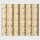 Kuh Skull Brown Country Western Rustikales Muster Geschenkpapier (Flach)