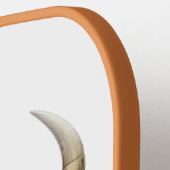 Kuh Skull Peach & Soft Blue Blumen Schöne Pickleball Schläger (Linke Seite)