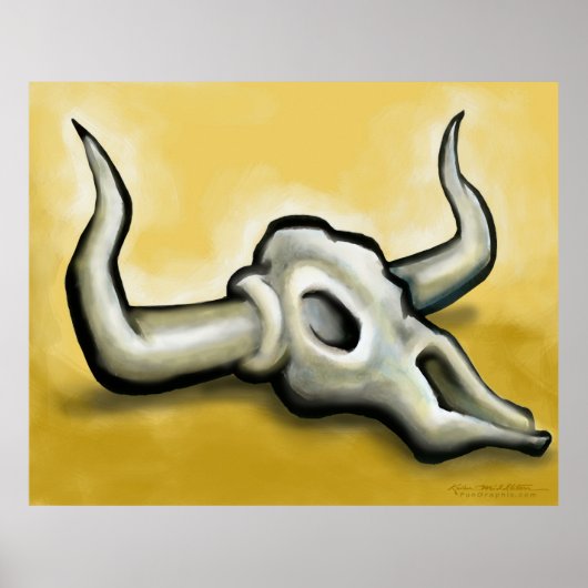 Kuh Skull Poster (Vorne)