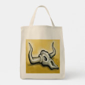Kuh Skull Tote Bag Tragetasche (Rückseite)