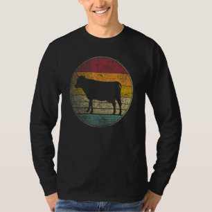 Kuh     Sonne Retro Vintage Bauernhof Landwirtscha T-Shirt