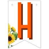 Kuh Sonnenblume Happy Birthday Wimpelkette (Zweite Fahne)