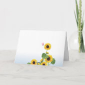 Kuh Sonnenblume Kindergeburtstag Karte (Rückseite)