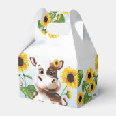 Kuh Sonnenblume Mädchen 2. Geburtstag Geschenkschachtel (Rückseite)
