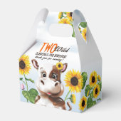 Kuh Sonnenblume Mädchen 2. Geburtstag Geschenkschachtel (Vorderseite)
