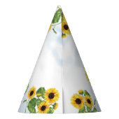 Kuh Sonnenblume Mädchen Erstgeburt Partyhütchen (Rückseite)