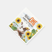 Kuh Sonnenblume Mädchen Erstgeburt Serviette (Ecke)