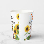 Kuh Sonnenblume Mädchen zweite Geburtstag Pappbecher (Links)