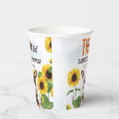 Kuh Sonnenblume Mädchen zweite Geburtstag Pappbecher (Rechts)