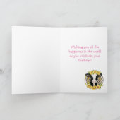 Kuh Sonnenblumen Happy Geburtstagskarte Karte (Innenseite)