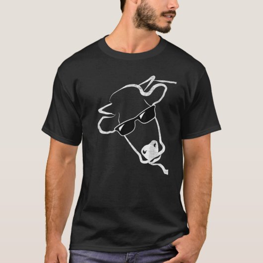 Kuh Sonnenbrille Idee T-Shirt (Vorderseite)