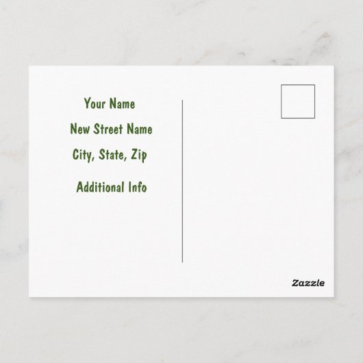 Kuh-Spaß verschieben Postkarte (Rückseite)