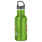 Kuh spielt Fußball Apfelflasche Edelstahlflasche (Rückseite)