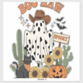 Kuh Spot Ghost Western Funny Halloween Aufkleber (Blatt)