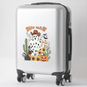 Kuh Spot Ghost Western Funny Halloween Aufkleber (Koffer)