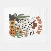 Kuh Spot Ghost Western Funny Halloween Fleecedecke (Vorderseite (Horizontal))