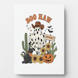 Kuh Spot Ghost Western Funny Halloween Fotoplatte