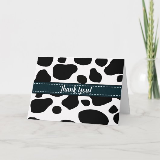 Kuh Spots alle erstaunlich danken Sie Hinweis Dankeskarte (Vorderseite)