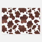 Kuh-Spots Muster braun und Weiß-Tierdruck Geschenkpapier Set (Vorderseite)