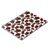 Kuh-Spots Muster braun und Weiß-Tierdruck Notizblock (Linke Seite)