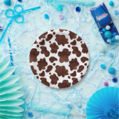 Kuh-Spots Muster braun und Weiß-Tierdruck Pappteller (Party)