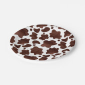 Kuh-Spots Muster braun und Weiß-Tierdruck Pappteller (Schrägansicht)