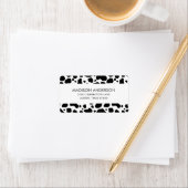 Kuh-Spots Muster Schwarz-Weiß-Tierdruck Adressaufkleber (Insitu)