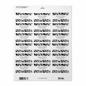 Kuh-Spots Muster Schwarz-Weiß-Tierdruck Adressaufkleber (Vorne)