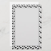 Kuh-Spots Muster Schwarz-Weiß-Tierdruck Briefpapier (Vorne/Hinten)