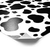 Kuh-Spots Muster Schwarz-Weiß-Tierdruck Fotodruck (Ecke)