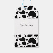 Kuh-Spots Muster Schwarz-Weiß-Tierdruck Geschenkanhänger (Rückseite)