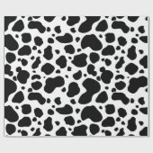 Kuh-Spots Muster Schwarz-Weiß-Tierdruck Geschenkpapier (Flach)