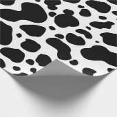 Kuh-Spots Muster Schwarz-Weiß-Tierdruck Geschenkpapier (Ecke)
