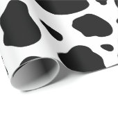 Kuh-Spots Muster Schwarz-Weiß-Tierdruck Geschenkpapier (Rolleneckpunkt)