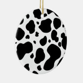 Kuh-Spots Muster Schwarz-Weiß-Tierdruck Keramik Ornament (Rechts)