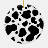 Kuh-Spots Muster Schwarz-Weiß-Tierdruck Keramik Ornament (Hinten)