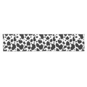 Kuh-Spots Muster Schwarz-Weiß-Tierdruck Kurzer Tischläufer (Horizontal)